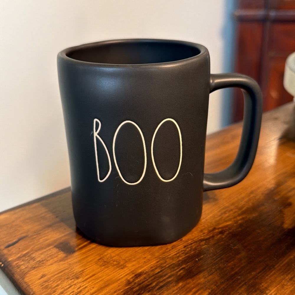Rae Dunn black boo mug